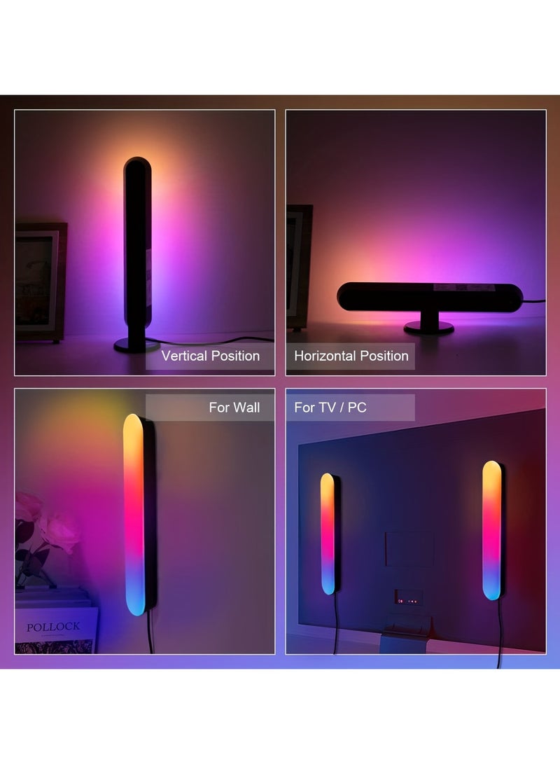 شريط إضاءة LED ذكي مكون من قطعتين مزود بأكثر من 100 وضع ديناميكي وأوضاع مزامنة للموسيقى، وإضاءة خلفية LED للتلفزيون، وإضاءة مزاجية للألعاب والأفلام والكمبيوتر الشخصي والتلفزيون وتزيين الغرفة  - Image 1