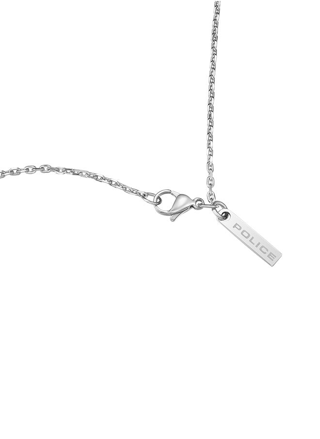 Armor Stainless Steel Gents Necklace Grey With CrystalsPEAGN0032002