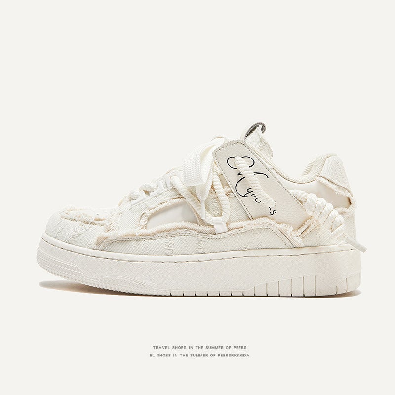 Guangzhou Shoes Destruction Aesthetic Series National Tide Small Fragrant Style Bread Shoes Trendy Shoes Casual Women'S Shoes Men'S And Women'S Same Style Board Shoes - Image 1