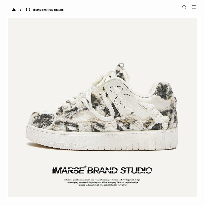 Guangzhou Shoes Destruction Aesthetic Series National Tide Small Fragrant Style Bread Shoes Trendy Shoes Casual Women'S Shoes Men'S And Women'S Same Style Board Shoes - Image 2