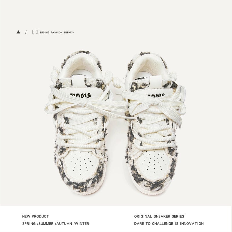 Guangzhou Shoes Destruction Aesthetic Series National Tide Small Fragrant Style Bread Shoes Trendy Shoes Casual Women'S Shoes Men'S And Women'S Same Style Board Shoes - Image 4
