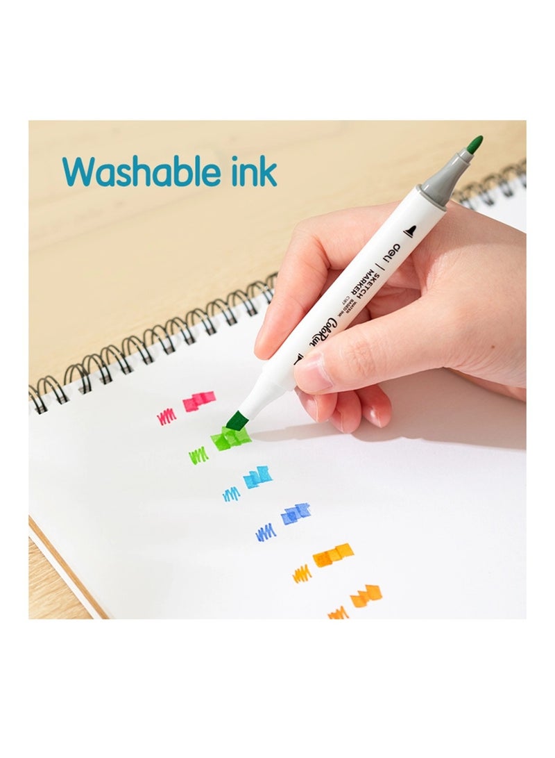 Deli Markers رسم مزدوجة الطرف 60 قطعة متعددة الألوان - Image 3