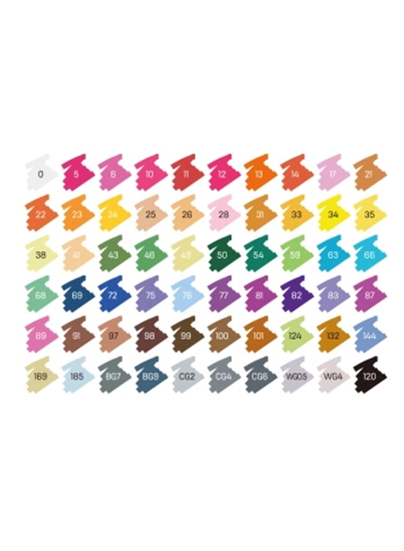 Deli Markers رسم مزدوجة الطرف 60 قطعة متعددة الألوان - Image 5