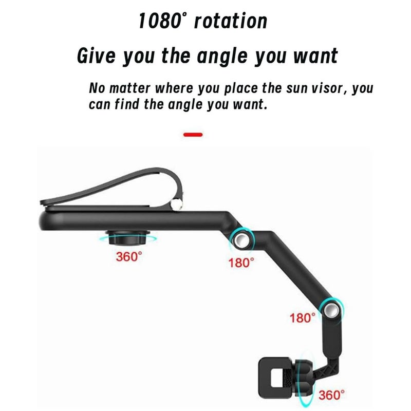 Multifunctional Car Phone Holder Rotatable Sun Visor Cell Phone Holder for Car Universal Phone Mount for Home - Image 5