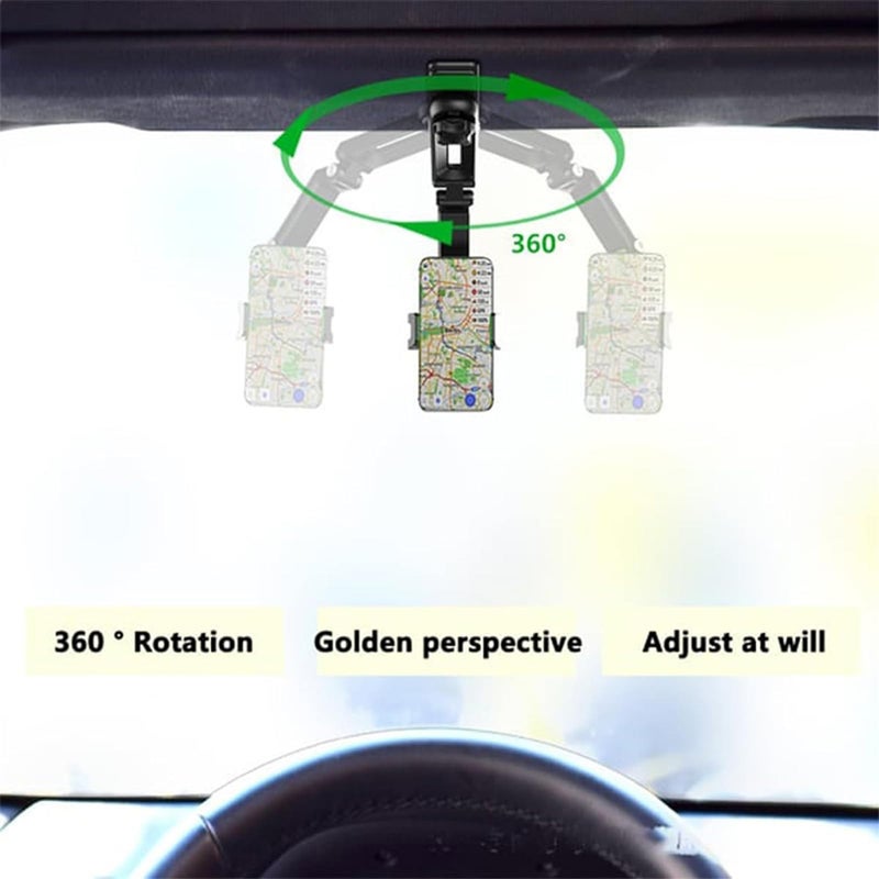 Multifunctional Car Phone Holder Rotatable Sun Visor Cell Phone Holder for Car Universal Phone Mount for Home - Image 4