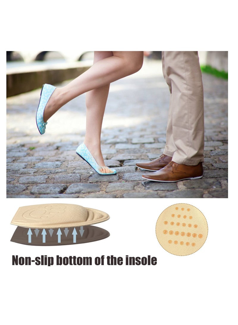 KASTWAVE Foot Cushion Pads, 2Pairs High Heel Memory Foam Ball of Support Cushions Metatarsal Forefoot Pads Pain Relief Insoles for Women's Heels Non-Slip Shoe Inserts - Image 4