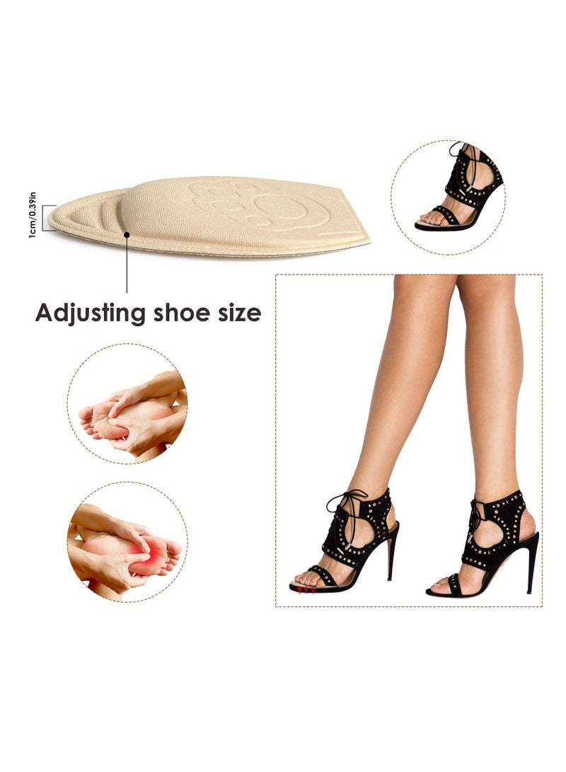 KASTWAVE Foot Cushion Pads, 2Pairs High Heel Memory Foam Ball of Support Cushions Metatarsal Forefoot Pads Pain Relief Insoles for Women's Heels Non-Slip Shoe Inserts - Image 3