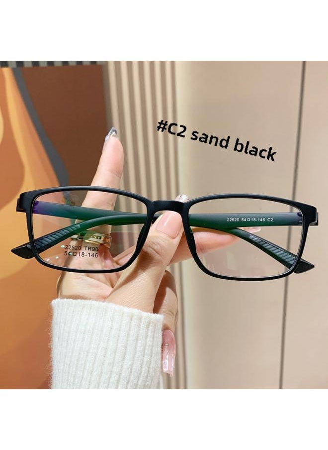 Generic 22520 Screw-free Glasses Myopia Degree Prison Security Special Glasses Frame Ultra-light Gradient Black Frame Glasses 