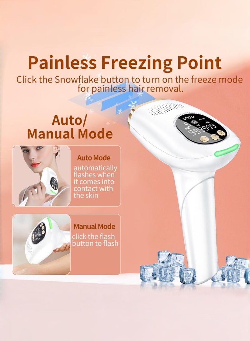 Generic 3-In-1 Home laser hair removal device with IPL technology and cooling function for painless hair removal/Skin rejuvenation/Remove spots and fine acne,Using photorejuvenation light source, infrared light activates collagen, reduces wrinkles and restores skin elasticity.  - Image 4