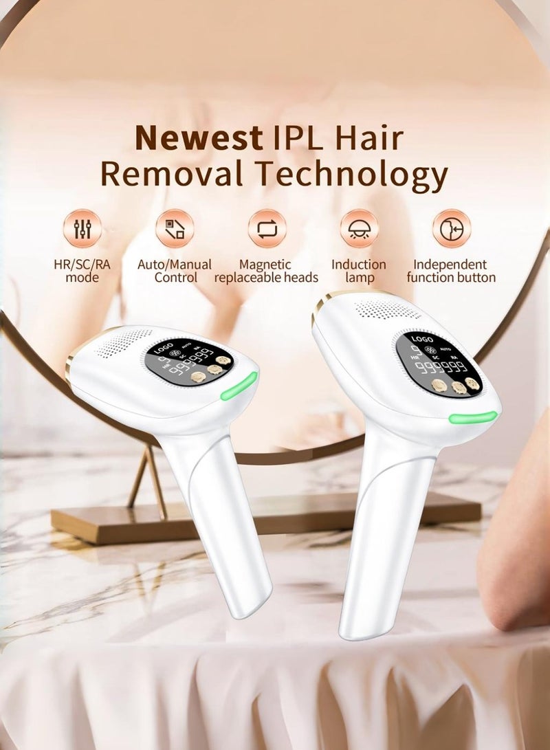 Generic 3-In-1 Home laser hair removal device with IPL technology and cooling function for painless hair removal/Skin rejuvenation/Remove spots and fine acne,Using photorejuvenation light source, infrared light activates collagen, reduces wrinkles and restores skin elasticity.  - Image 3