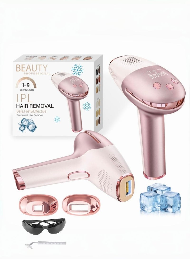 3-In-1 Home laser hair removal device with IPL technology and cooling function for painless hair removal/Skin rejuvenation/Remove spots and fine acne,Using photorejuvenation light source, infrared light activates collagen, reduces wrinkles and restores skin elasticity. - Image 1