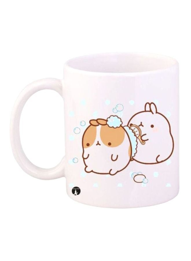 RYN Rabbit Printed Mug White/Orange/Brown