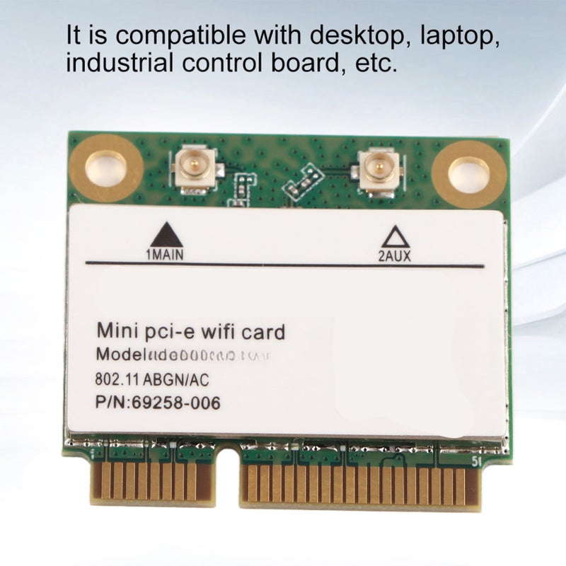 بطاقة شبكة ثنائية النطاق 2.4 جيجاهيرتز /5 جيجاهيرتز بطاقة لاسلكية WIFI ميني PCI‑E بسعة 433 ميغابت في الثانية - Image 5