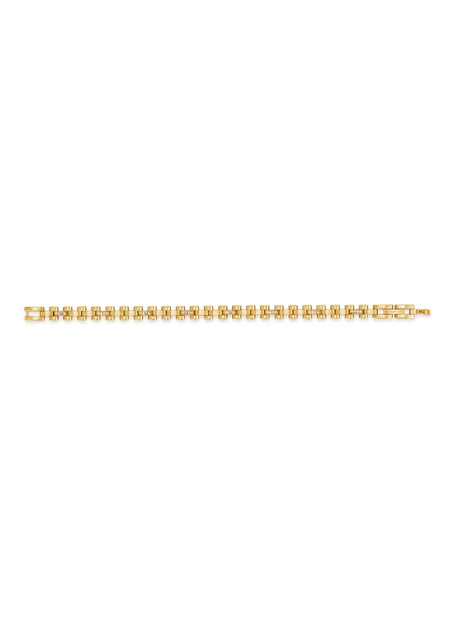 شيروتي 1881 Andrea Gold Unique Chain Bracelet with Crystals