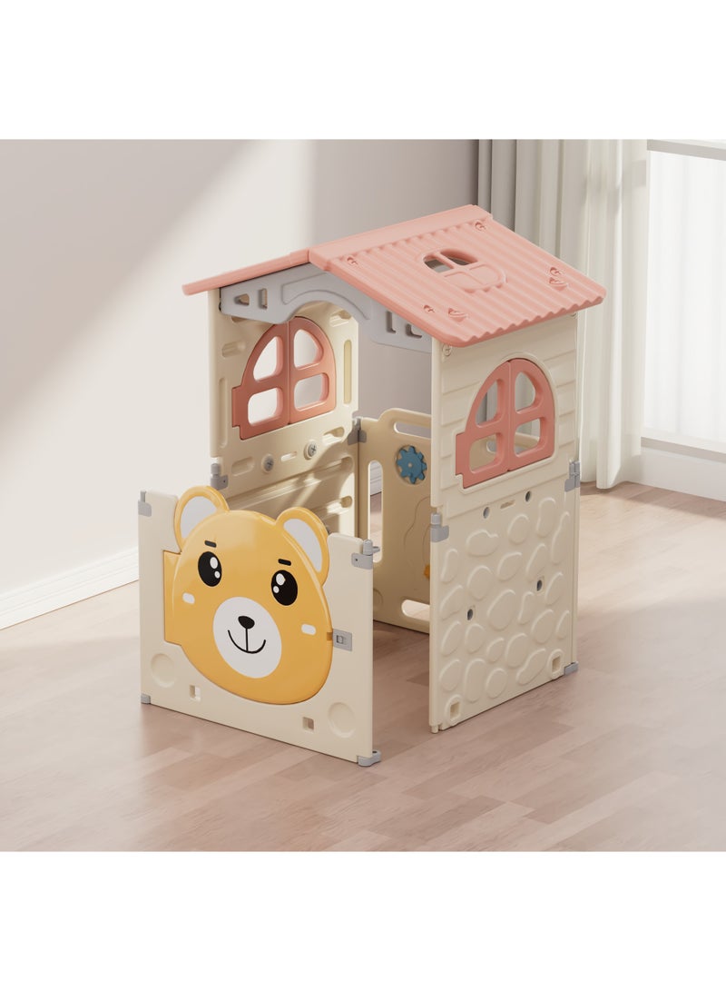 فول جوي غرفة العاب أطفال علي شكل دب  قابلة للطي  مع بيت لعب - Image 5