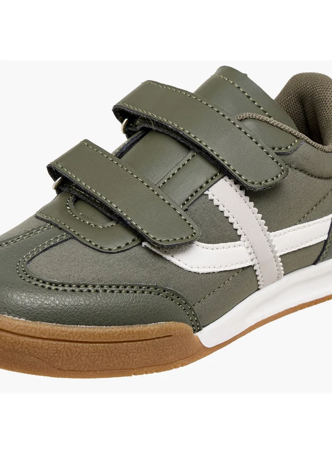 LBL by Shoexpress Boys Panelled Sneakers with Hook and Loop Closure