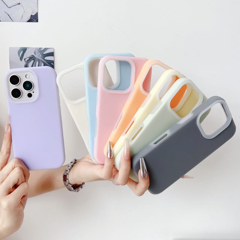 HuHa Protective Cover For iPhone 16 PC Hybrid Liquid Silicone Jelly Phone Case(Light Green) - Image 4