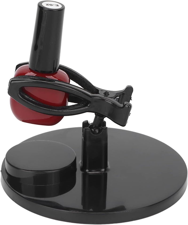 Brrnoo Grip and Tip Nail Polish Holder, Nail Polish Bottle Holder Stand Wide Base Prevent Fall Off Nail Gel Fixing Clip for Manicure Painting - Anti-Spill Nail Polish Holder for DIY Nail Art(black)