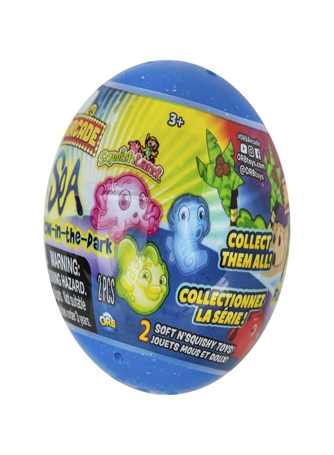 ORB Arcade Capsules Sqwishland Glow in The Dark Sea | 48 Capsules Display - Image 4