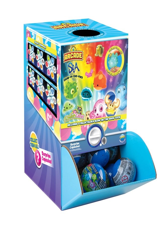ORB Arcade Capsules Sqwishland Glow in The Dark Sea | 48 Capsules Display - Image 1