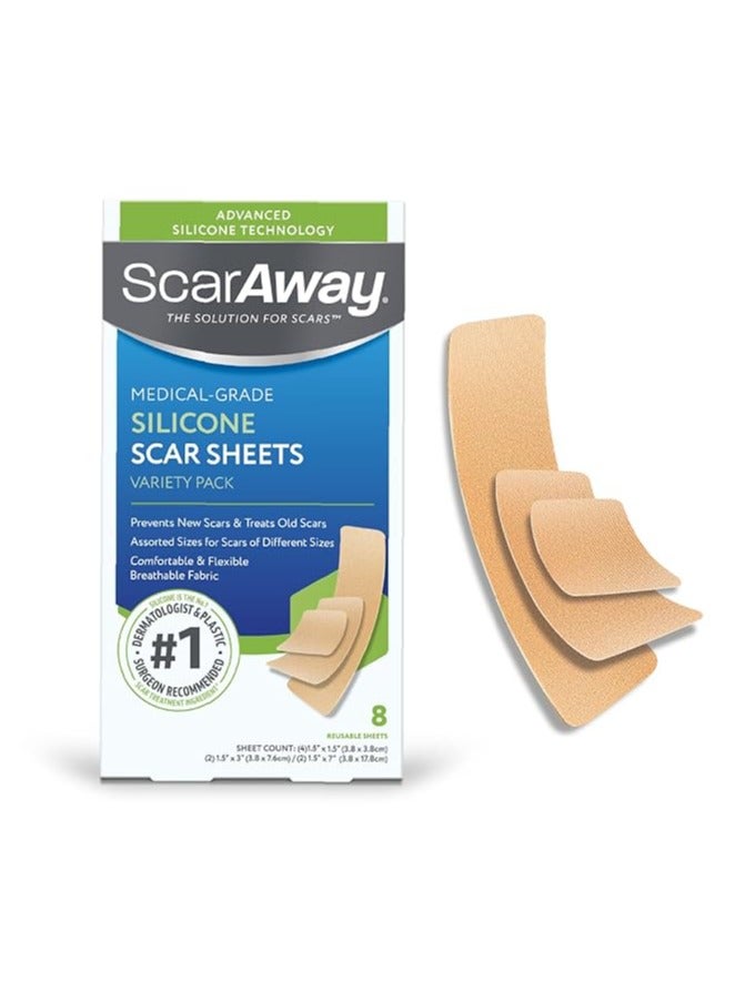 scaraway Advanced Silicone Scar Sheets 8 Reuseable Sheets