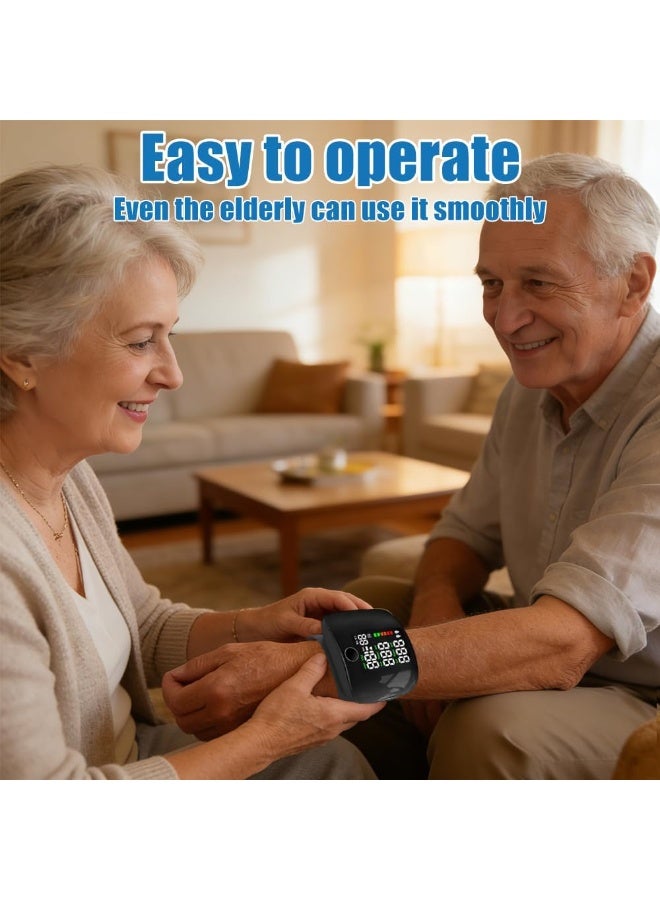 Wrist Blood Pressure Monitor, Digital Wrist Blood Pressure Monitor, LCD Display Blood Pressure Monitor, Adjustable Armband, For Home or Travel - Image 4