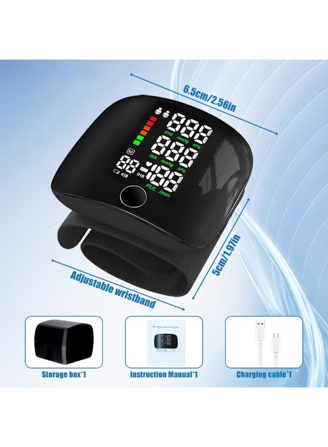 Wrist Blood Pressure Monitor, Digital Wrist Blood Pressure Monitor, LCD Display Blood Pressure Monitor, Adjustable Armband, For Home or Travel - Image 2