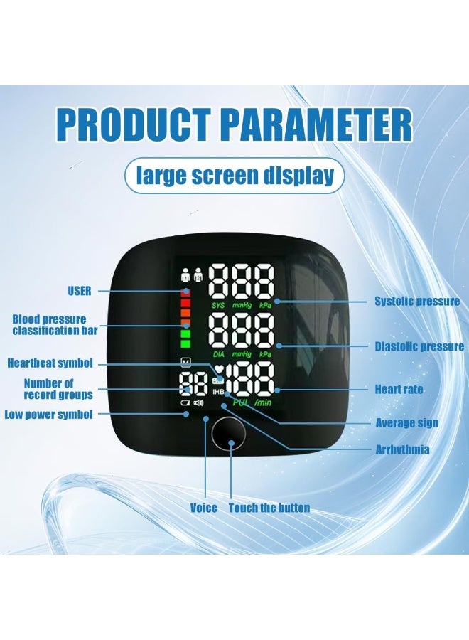 Wrist Blood Pressure Monitor, Digital Wrist Blood Pressure Monitor, LCD Display Blood Pressure Monitor, Adjustable Armband, For Home or Travel - Image 5
