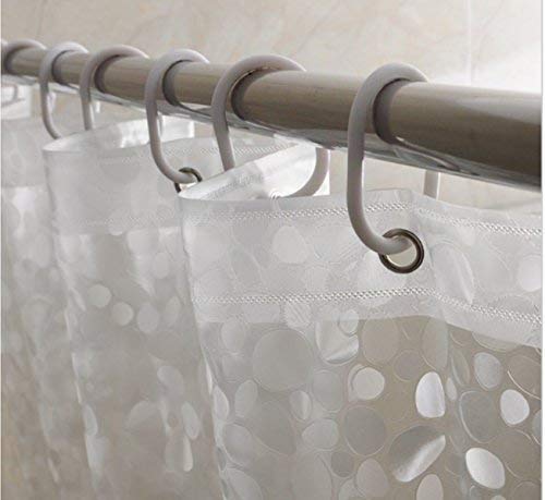 Unique productions PVC Abstract Shower Curtain with 8 Hooks, 54 X 84 Inches, Multicolour,Rod Pocket - Image 2