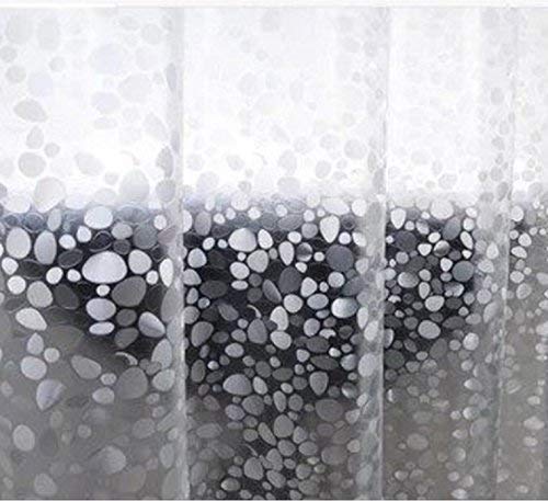 Unique productions PVC Abstract Shower Curtain with 8 Hooks, 54 X 84 Inches, Multicolour,Rod Pocket - Image 4