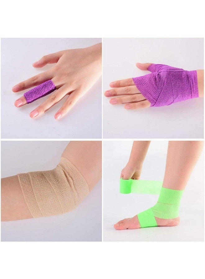 KISEER 30 Pack 2 Inch x 5 Yards Self Adhesive Bandage Assorted Color Breathable Cohesive Bandage Wrap Rolls Elastic Self-Adherent Tape for Stretch Athletic, Sports, Wrist, Ankle - Image 5