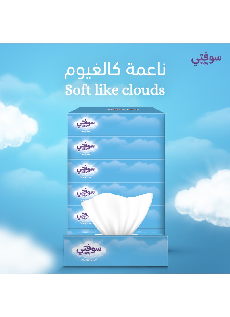سوفتي منديل وجه طبقتين، ٧٦ منديل عبوة من 6 قطع - Image 3