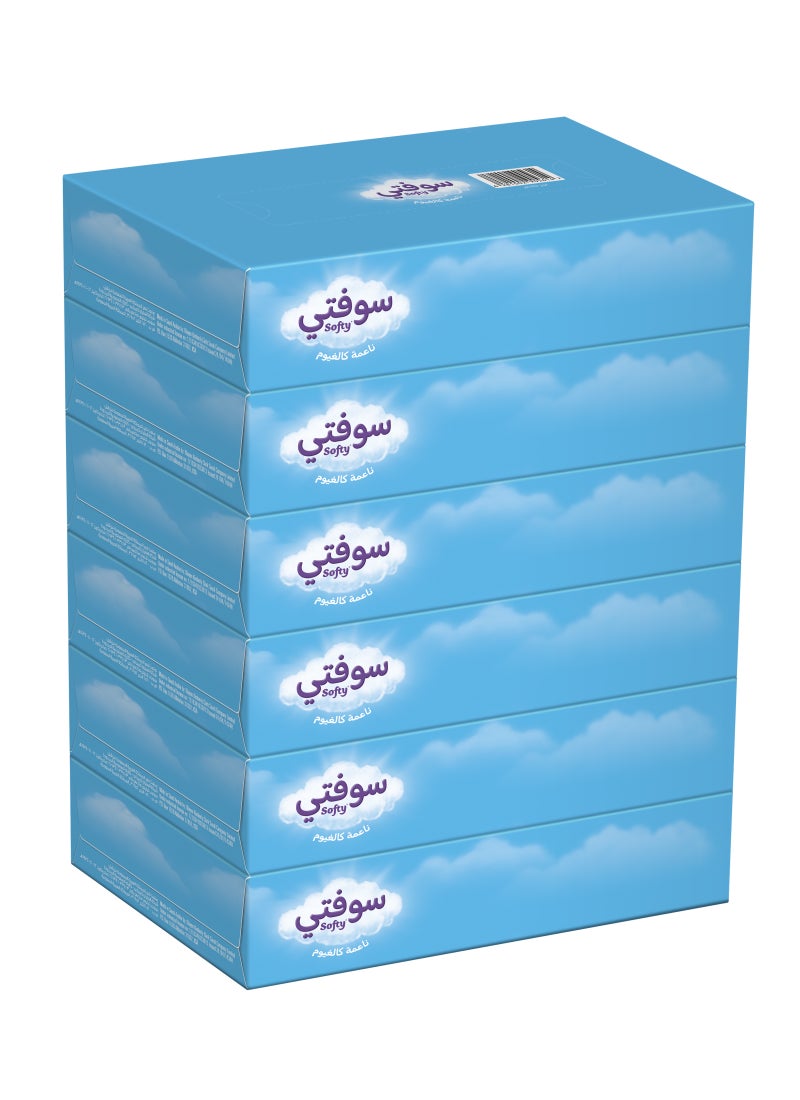 سوفتي منديل وجه طبقتين، ٧٦ منديل عبوة من 6 قطع - Image 2