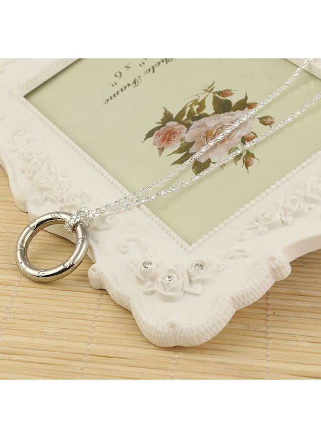 Magic Toys Tomorrow Ring Seamless Small Magic Knot Wedding Magic Ring Props Wholesale-Color:Seamless Silver Engraving Necklace  - Image 1