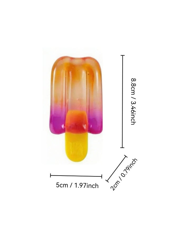 Popsicle Squishy Toy - Stress Relief Fidget Toy, Soft TPR Sensory Squeeze Ball for Kids & Adults, Portable Anxiety Relief Popsicle - Image 4