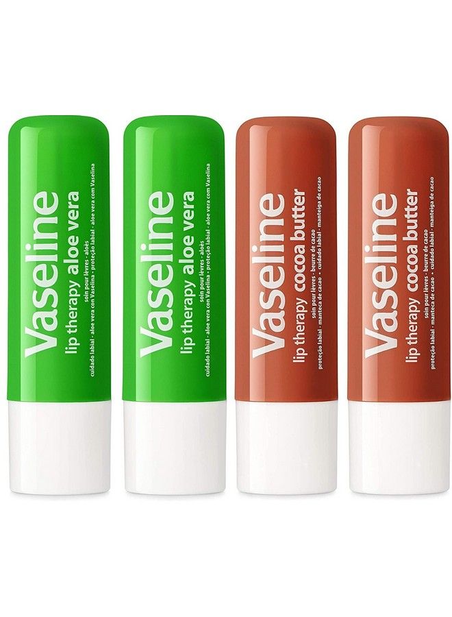 Vaseline Lip Therapy Stick : Petroleum Jelly Lip Balm : 48G Each (2 Aloe 2 Cocoa) - Image 2