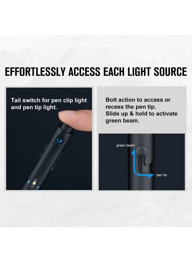 OLIGHT OLIGHT O'Pen Glow EDC Pen Light, 120 Lumens with Green Beam, Rechargeable LED Flashlight for Outdoor Uses, Writing, Adventure, Professional Business Gift(Black)  - Image 5