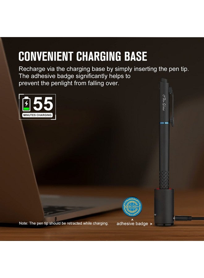 OLIGHT OLIGHT O'Pen Glow EDC Pen Light, 120 Lumens with Green Beam, Rechargeable LED Flashlight for Outdoor Uses, Writing, Adventure, Professional Business Gift(Black)  - Image 3