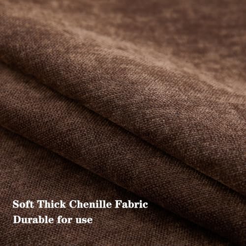 Sunday Praise Dark Brown Throw Pillow Covers 18x18 Inch Set of 2 Soft Cozy Chenille Decorative Square Pillow Cases Farmhouse Accent Solid Cushion Covers for Couch Sofa Chair Bed Home Décor - Image 3