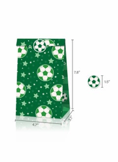 KASTWAVE Paper Party Gift Bags, 12 Pcs Soccer Party Favors Set, Candy Bags for Boys Kids Party Favor Supplies Decorations, Theme Birthday Party, Baby Party supplies Food Bags  - Image 5