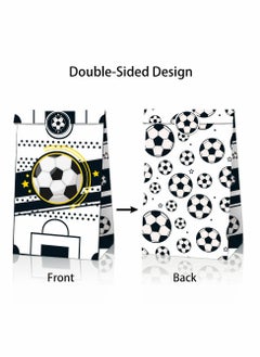 KASTWAVE Paper Party Gift Bags, 12 Pcs Soccer Party Favors Set, Candy Bags for Boys Kids Party Favor Supplies Decorations, Theme Birthday Party, Baby Party supplies Food Bags  - Image 2