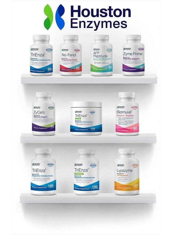 Houston Enzymes - – AFP Peptizyde – 90 Capsules – Professionally Formulated Enzyme Combination with DPP IV Activity – Supports Protein Digestion – Increases Breakdown of Casein & Gluten Proteins - Image 1