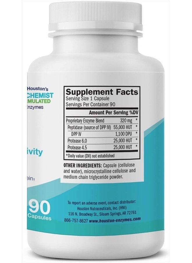 Houston Enzymes - – AFP Peptizyde – 90 Capsules – Professionally Formulated Enzyme Combination with DPP IV Activity – Supports Protein Digestion – Increases Breakdown of Casein & Gluten Proteins - Image 1