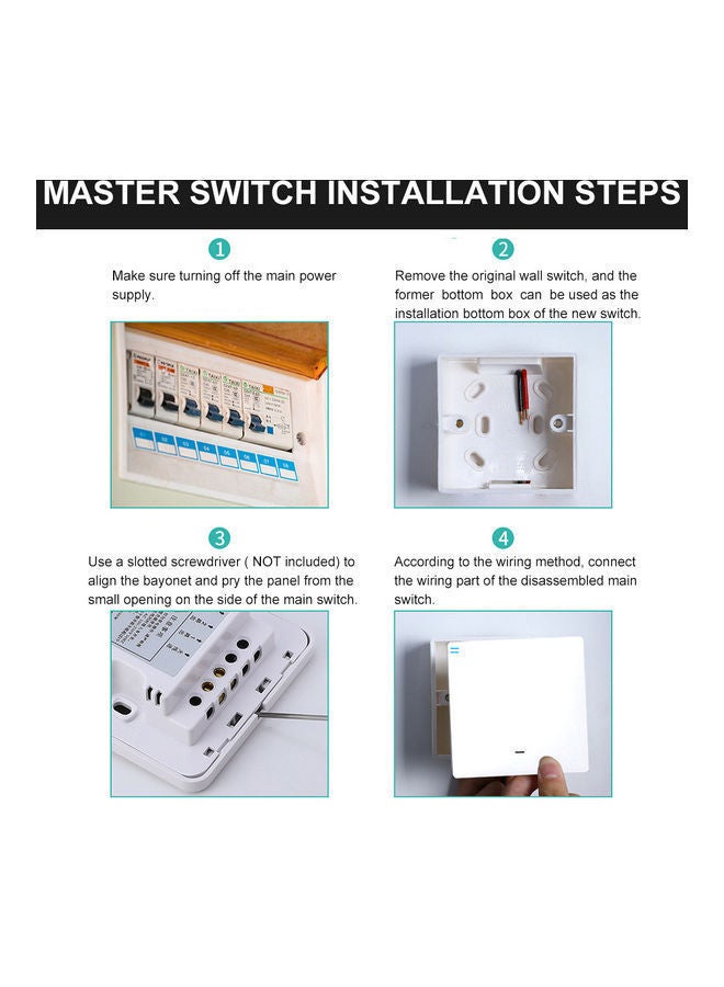 NIBEMINENT Wiring Remote Switch White  - Image 3