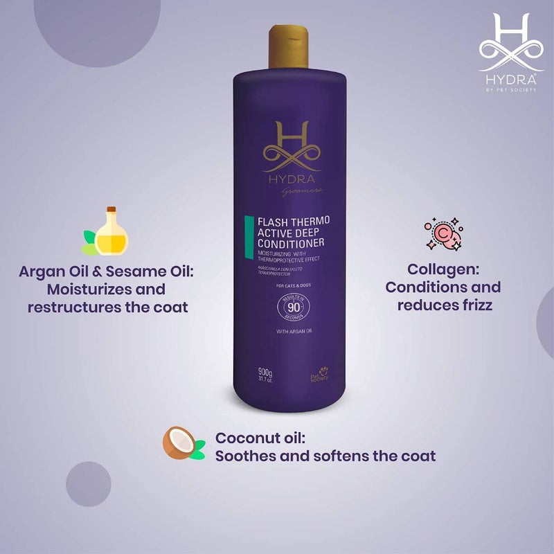 hydra Groomer’s Flash Active Deep Conditioner for Dogs and Cats, for Professional Pet Groomers, Provide Deep Moisture, Hydration and Salon Like Results, 900 gm - Image 4