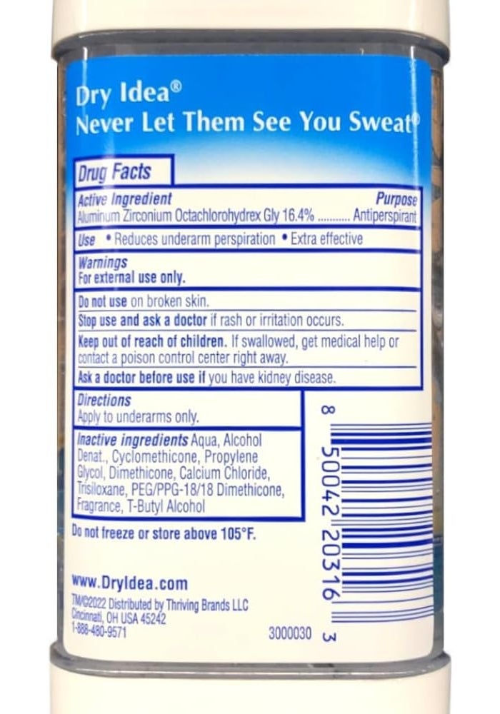 Dry Idea AdvancedDry Clear Gel Anti-Perspirant & Deodorant, Powder Fresh, 3-Ounce Tube (Pack of 6) - Image 3