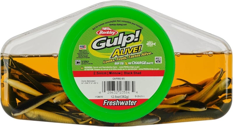 Berkley Gulp! Alive! Minnow Fishing Bait - Black Shad, 2 1/2-Inch - Image 2