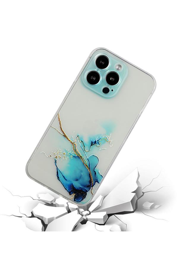 اس-توب جراب لهاتف iPhone 15 Pro بنمط رخامي مجوف من مادة TPU بحافة مستقيمة - Image 2