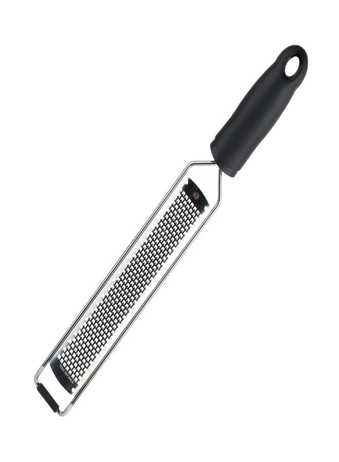 MasterChef Zester Grater with Handle, Kitchen Tool for Zesting Citrus Fruits & Finely Grating Parmesan Cheese, Garlic, Ginger, Coconut, Nutmeg, Wasabi, Chocolate etc, Stainless Steel - Image 1
