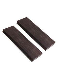 NA Tzong 2Pcs Black Ebony Lumber Wood Timber Handle Plate for Music Instruments DIY Tools 3 8 x1.5 x5  - Image 2